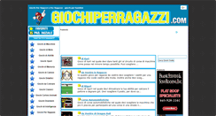 Desktop Screenshot of giochiperragazzi.com